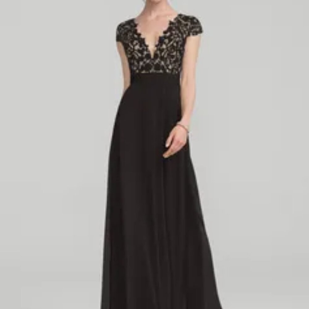 JJs House Black Lace Bodice Maxi Dress